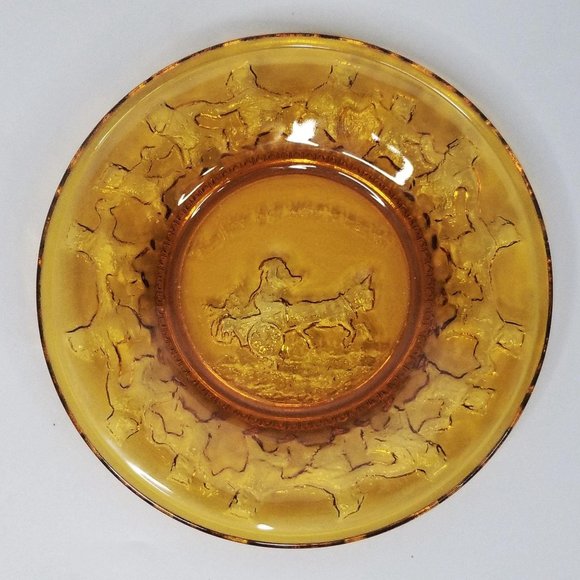 Indiana Glass Tiara Amber Plates - Picture 5 of 9